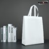 Vertical Shape A4 H38*30*10cm Non-Woven Reusable Tote Bag with Handles Shopping Bags,Gift Bags - White*