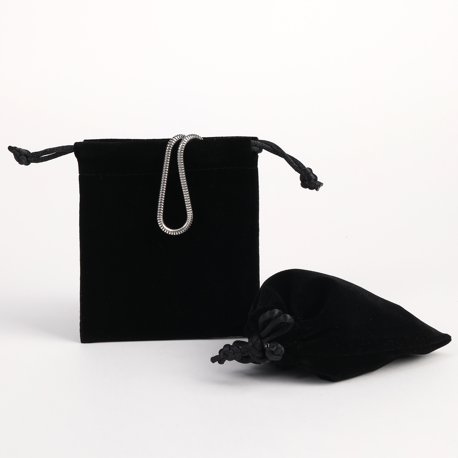 8*10cm Black Velvet Drawstring Pouches - Red Dot Gift Trading