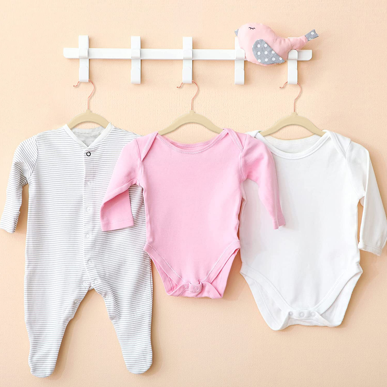 10-pack Baby Hangers Plastic Kids Non-Slip Clothes Hangers for Laundry and  Closet Only $7.99 PatPat US Mobile