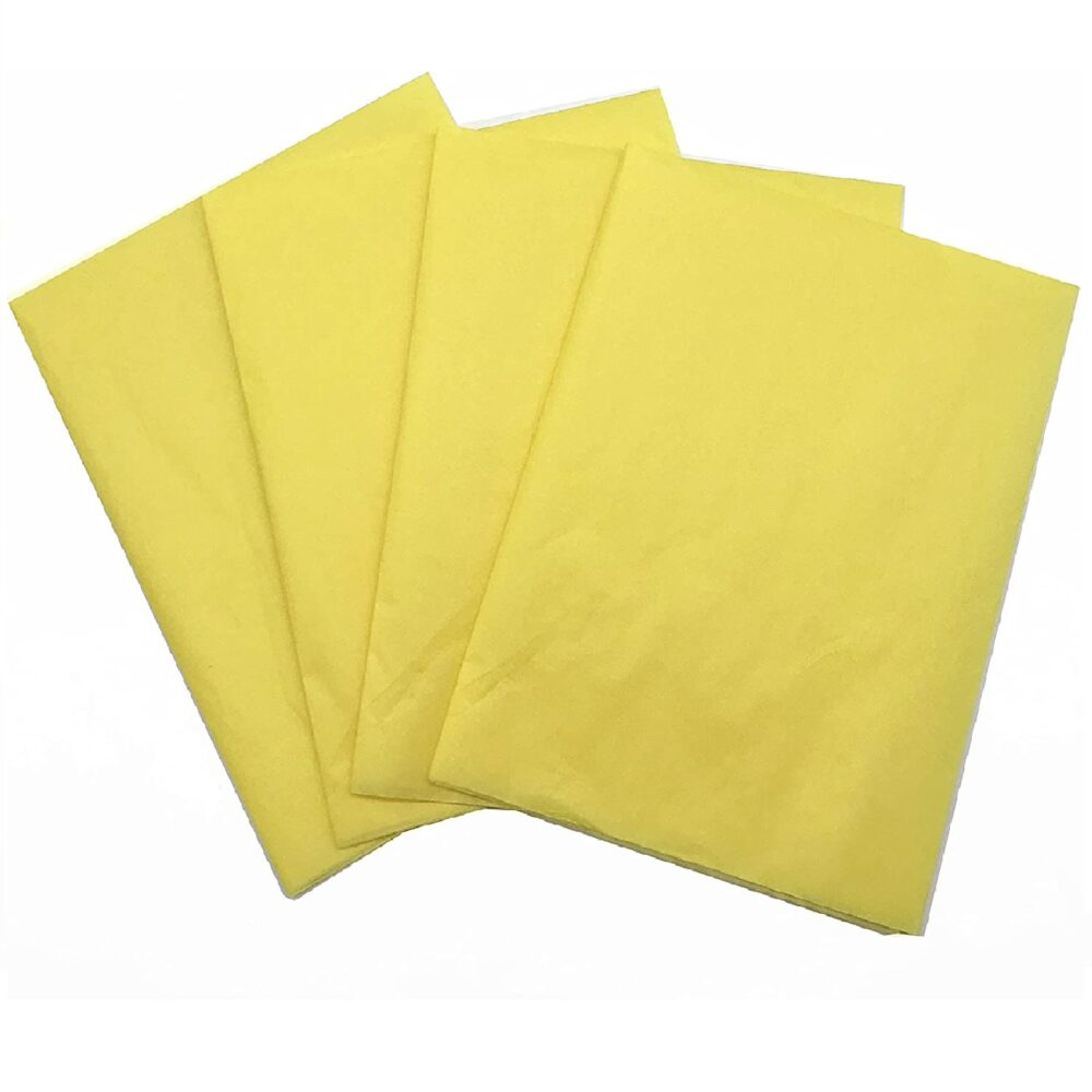 50-Sheets Yellow Color Tissue Paper Size: 50 * 75 cm Wrapping DIY ...