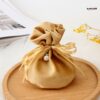 H13*9cm Gift Velvet Pouch with Round Base ( 6 Colors ) - Gold