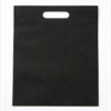 50 Pieces Non-Woven Fabric Bags Reusable Shopping Bags Tote Bag Party Gift Handles Bag Party Favors - Black