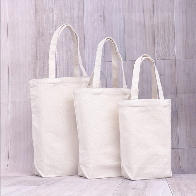 Canvas Tote Bags with Long Handle Reusable Shopping Bag Eco-Friendly ...