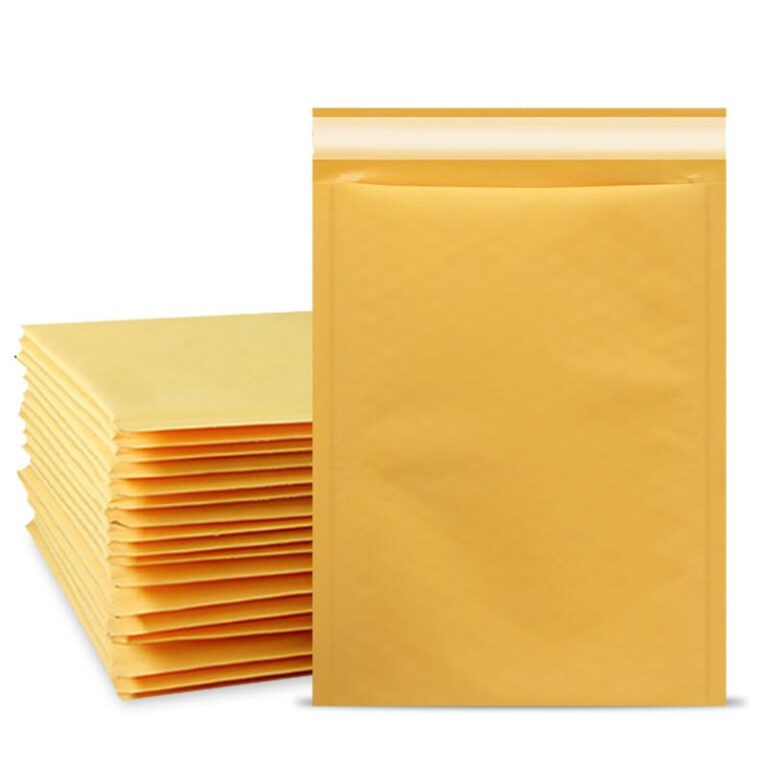 Pack of 10 Yellow Kraft Bubble mailers Padded envelopes .Kraft Paper Cushion envelopes. Peel & Seal. Mailing & Shipping & Packing & Packaging.