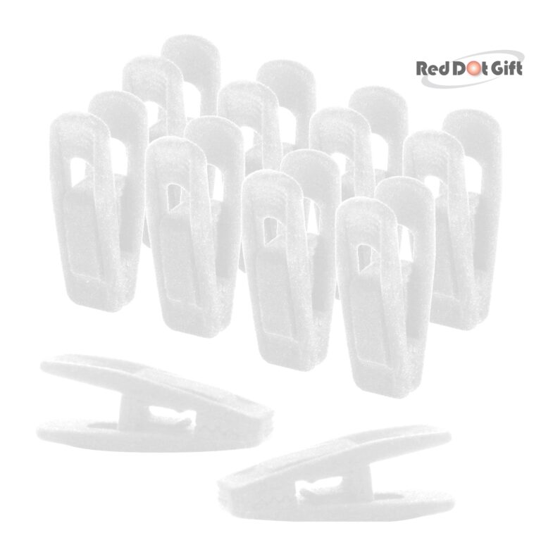 White Velvet Clips 20 Pack, Durable Non-Breaking Material, Matching Hangers of Our Brand and Your existing Velvet Hanger, Suitable to Hang Many Types of Clothes.