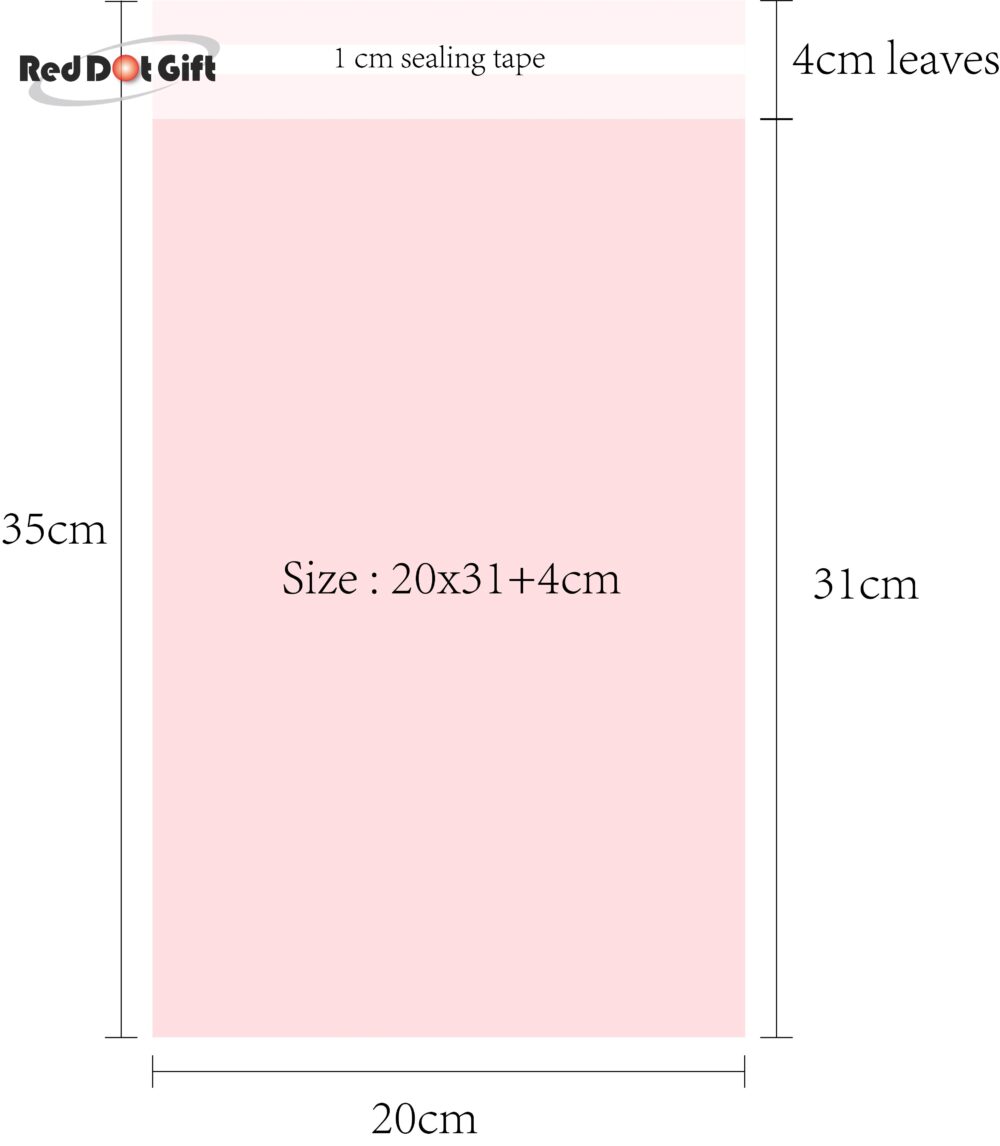 50pcs Baby Pink Plastic Envelope Bag ( 4 Sizes ) Matte Finishing Self ...