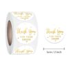 1 Roll " Thank You for Your Order " Gold Foil Stickers Size 5*5cm ( 2 inch diameter ）Round Shape ,500 stickers included. ( 3 color available ) - White