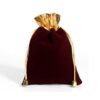 Velvet Gift Pouch with Gold Top. ( 3 Size Available, 3 Color Available ) - Maroon