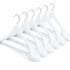 12 Pack Of High-Grade Suit Hangers, Wide Shoulder Wooden Hangers with Non Slip Pants Bar, Smooth Finish 360° Swivel Hook Solid Wood Coat Hangers for Dress, Jacket, Heavy Clothes Hanger - White