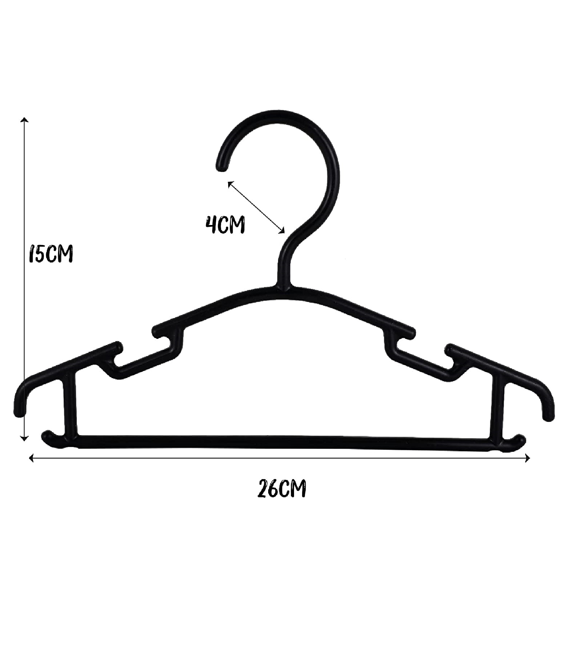 Plastic Baby Hangers Infant Clothes Hangers 100 Pack Children Hangers-black