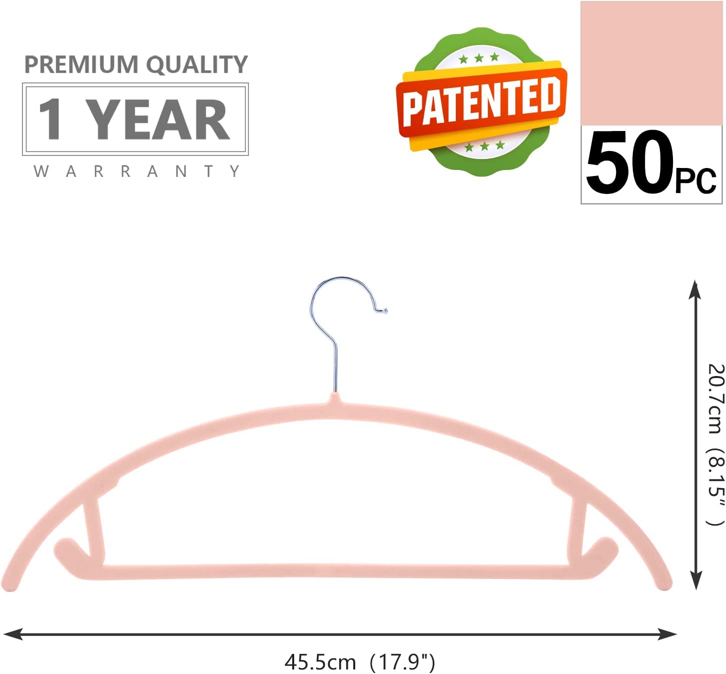 Premium Velvet Hangers (Pack of 50) Heavyduty- Non Slip No