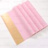 Pack of 20 Sheets Gift Wrapping Paper 57x57cm, 2-Colored Flower Wrap Paper (Available Color Options, 1 Pack 1 Color ) - G-09# LT-PINK + Gold