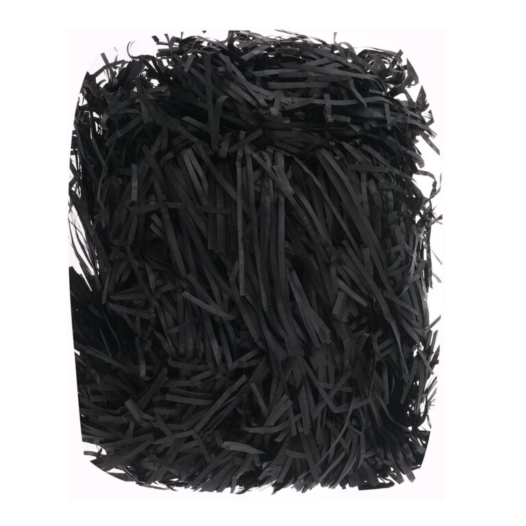 100 gram Black Raffia Paper Shreds Eco-friendly Shredded Crinkle Confetti Crinkle Cut Paper Filling Shredded Paper for Gift Box Filling