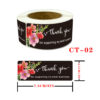 1 Roll " Thank You" Stickers Size 7*2.5cm Rectandle Shape ,120 stickers included. ( 3 design available ) - CT02