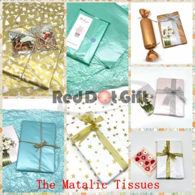 25 Sheets Christmas Tissue Paper, 50*70cm Metallic Tissue Paper for Gift Bags & Gifts Wrapping,Gift Tissue Paper Bulk for Christmas New Year Birthday Holiday