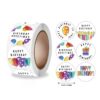 1 Roll ” Birthday Stickers“ Size 2.5*2.5cm Round Shape ,400 Stickers - Birthday 1