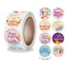 1 Roll ” Birthday Stickers“ Size 2.5*2.5cm Round Shape ,400 Stickers - Birthday 3