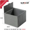 10Pc Packed Foldble Cardboard Boxes With The Design Using for Gift Size (H15*20*20Cm) - Grey