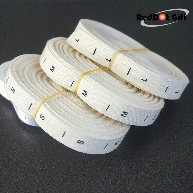 Clothing Size Labels 500PCS Cotton Size Lable, 10mm XS/S/M/L/XL/XXL Woven Crafting Craft Labels for for Garment Fabric Material Embroidered Labels, Old Lace, (Size XS, S,M,L,XL,XXL)