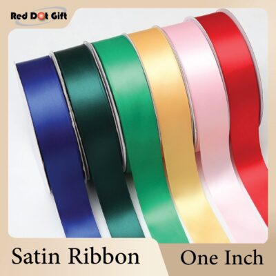 1''(2.5cm Width) Satin Ribbon, 1 Rolls, 100 Yards Single Face Satin Ribbon for Crafts,Gift Wrapping,Party Favor,Baby Shower,Invitation Embellishments,DIY Hair Accessories (100 Yards)