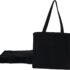 Red Dot Gift® Canvas Tote Bags H40x38x10cm with Long Handle Reusable Shopping Bag Eco-Friendly. - Black*