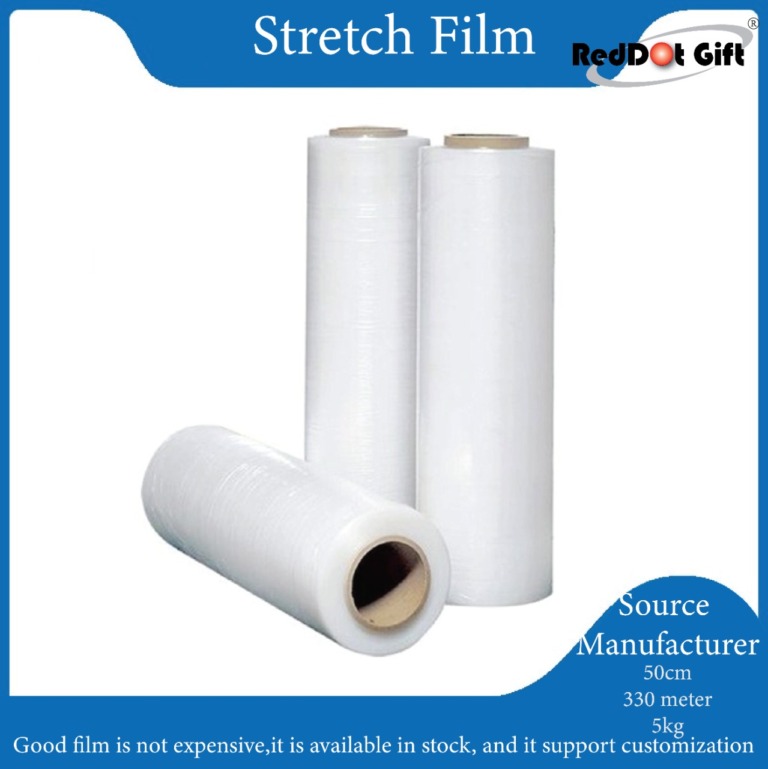 Stretch Film Roll/Wrap for Packaging, Industrial Heavy Duty Pallet Wrapping Film,Plastic Clear roll for moving Supplies.(2.5Kg*50CM*330Meter)