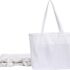 Red Dot Gift® Canvas Tote Bags H40x38x10cm with Long Handle Reusable Shopping Bag Eco-Friendly. - White*